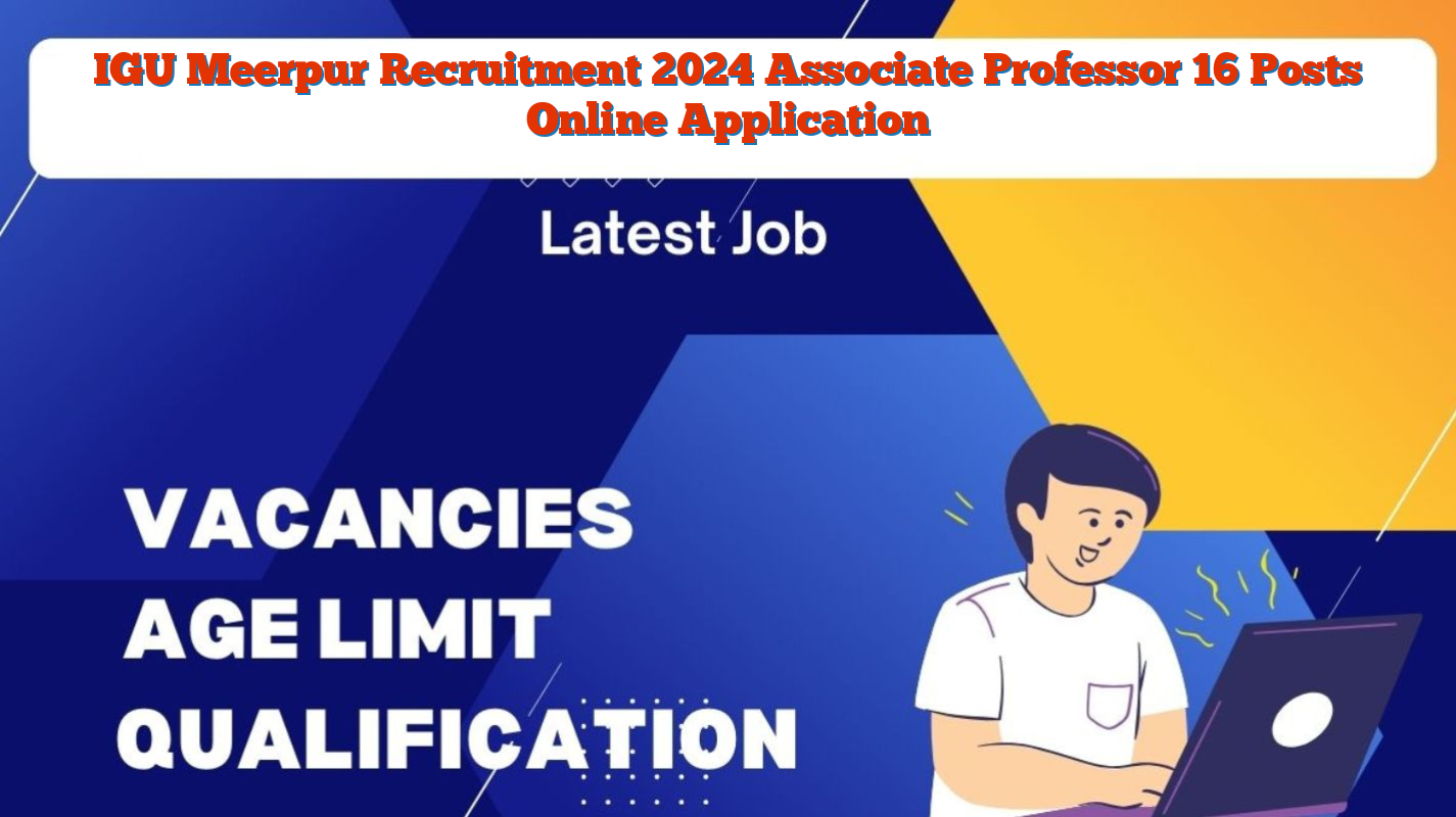 IGU Meerpur Recruitment 2024 Associate Professor 16 Posts Online Application
