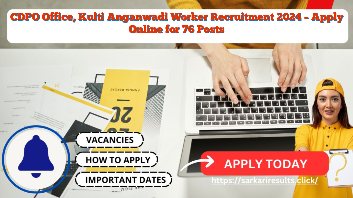 CDPO Office, Kulti Anganwadi Worker Recruitment 2024 – Apply Online for 76 Posts